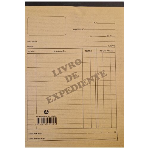 Livro Expediente A5 Autocopiativo Papelaria Galeria 6031